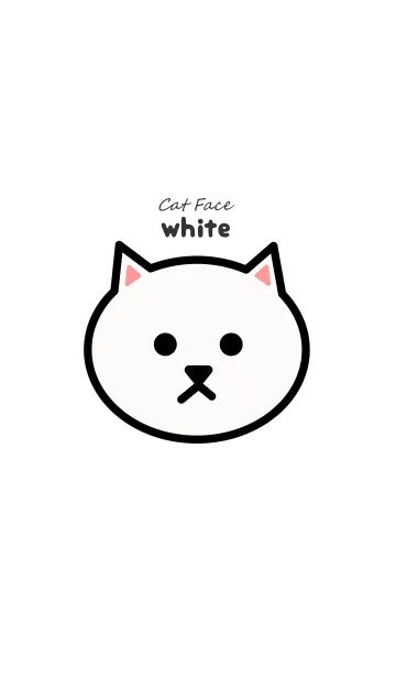 Cat Face 白猫の着せ替えメイン画像