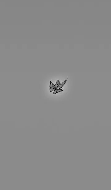 [LINE着せ替え] シンプルモノクロ蝶の画像1