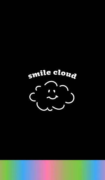 [LINE着せ替え] smile cloud black-の画像1