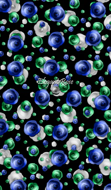 [LINE着せ替え] エレガント・ローズ -オトナの青-の画像1
