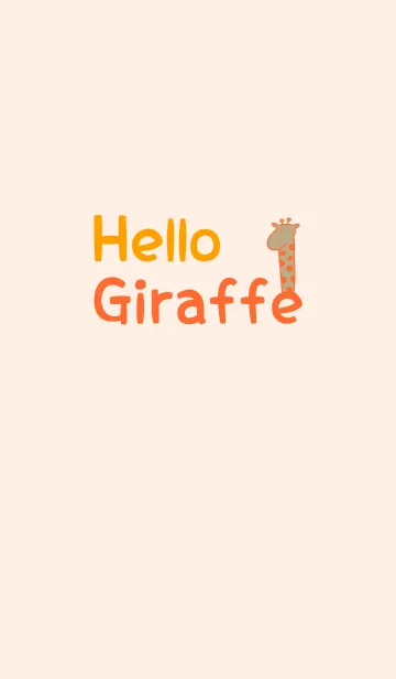 [LINE着せ替え] Hello Giraffe orange 3の画像1