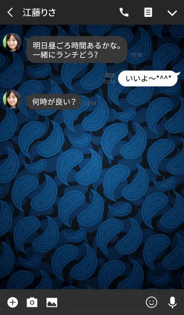 [LINE着せ替え] Midnightペイズリーの画像3