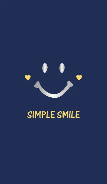 [LINE着せ替え] SIMPLE SMILE. -navy＆silver-の画像1
