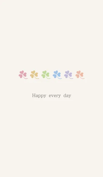 [LINE着せ替え] 単純なカラフルなクローバーの画像1