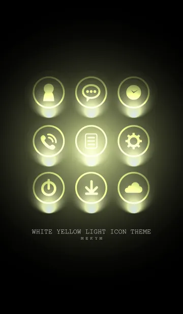 [LINE着せ替え] WHITE YELLOW LIGHT ICON THEME 2の画像1