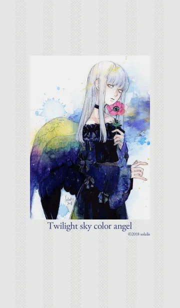 [LINE着せ替え] 夕暮れ空の色の天使の画像1