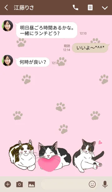 [LINE着せ替え] かわいすぎない大人にやさしいねこきせかえの画像3