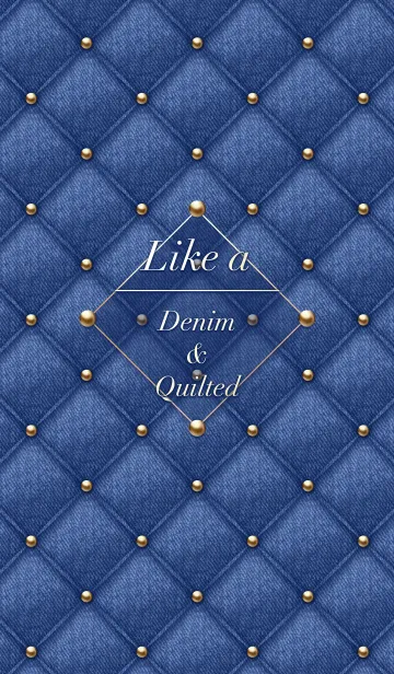 [LINE着せ替え] Like a - Denim ＆ Quilted #Blueの画像1