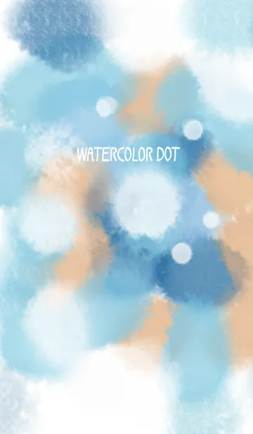 [LINE着せ替え] ラフな水玉もよう ～水彩の画像1