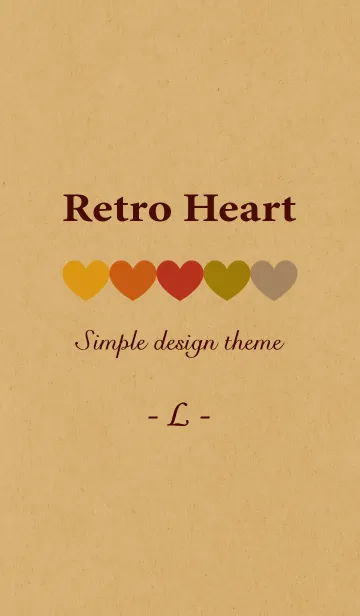 Kraft Retro Heart『L』のLINE着せ替え