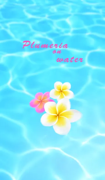 [LINE着せ替え] Plumeria on waterの画像1