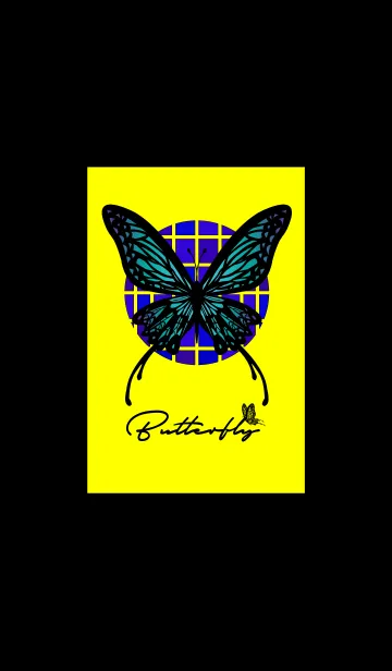 大人DESIGN_BUTTERFLY =YELLOW/CHECKER=の着せ替えメイン画像