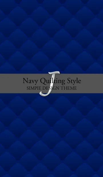 [LINE着せ替え] Navy Quilting Style『J』の画像1