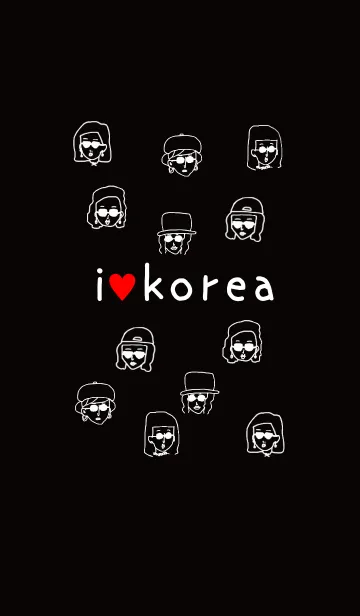 [LINE着せ替え] サングラスガールの日常 大人black(韓国語)の画像1