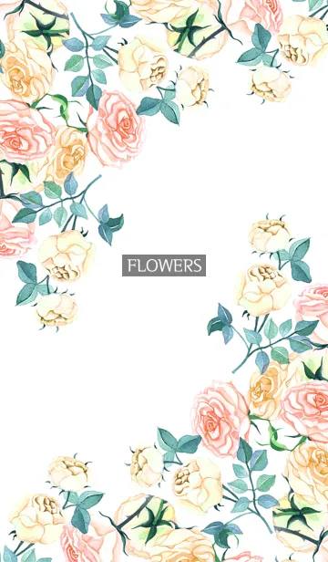 [LINE着せ替え] water color flowers_512の画像1