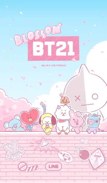 BT21 フラワーバージョンのLINE着せ替え